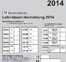 Muster der Lohnsteuer-Anmeldung 2014