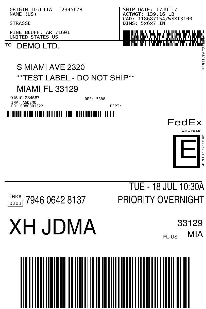 FedEx Label SAP