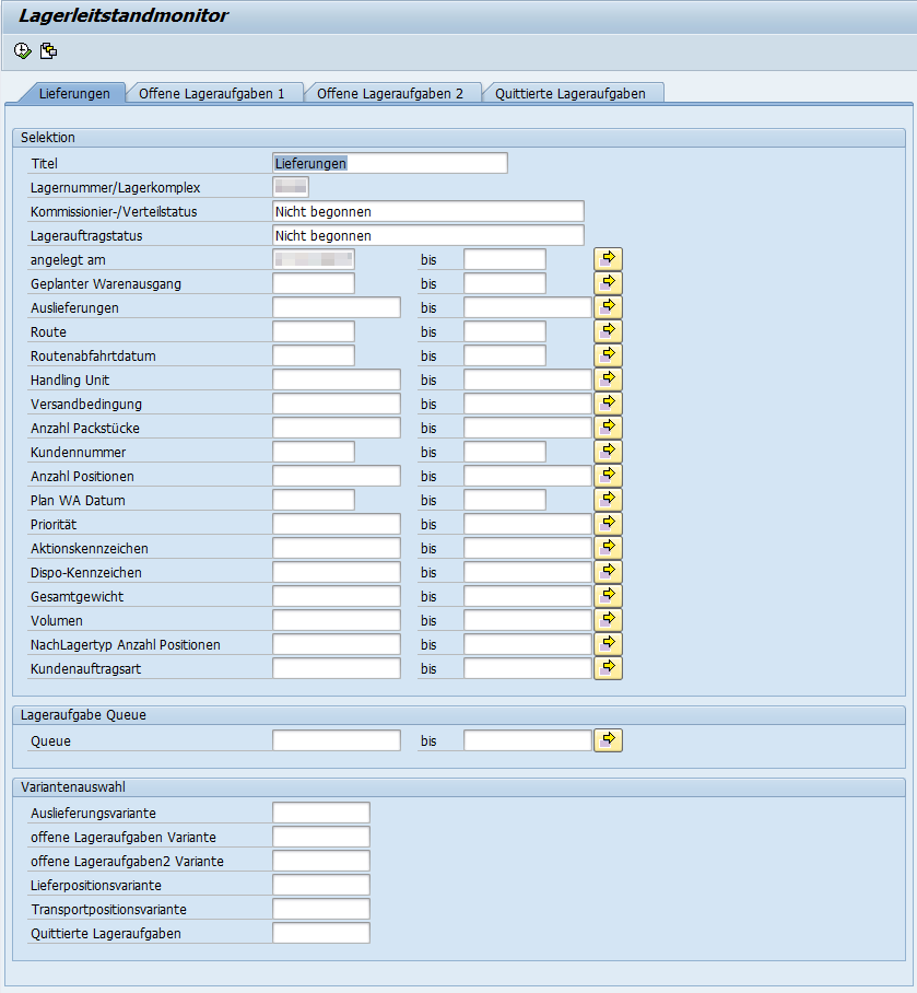 SAP Monitor Lagerleitstand EWM 2