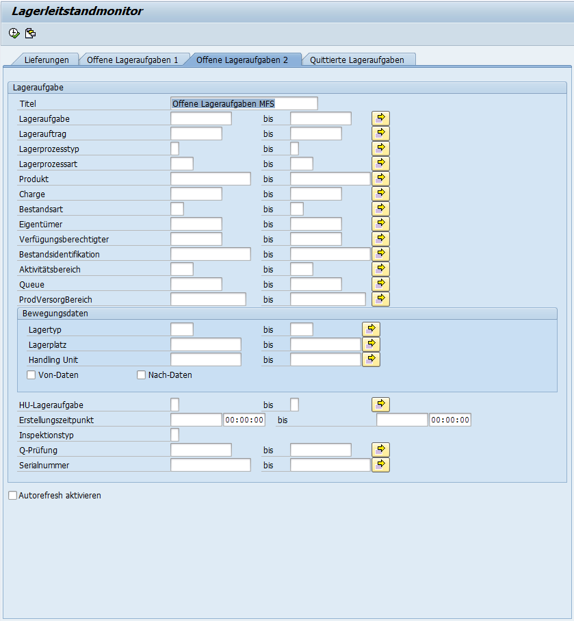 SAP Monitor Lagerleitstand EWM 5