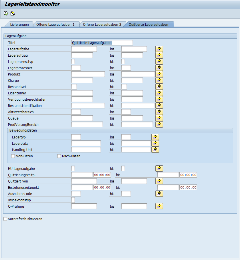 SAP Monitor Lagerleitstand EWM 4