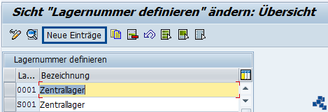 SAP EWM Lagernummer definieren