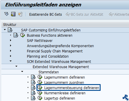 SAP EWM Lagernummersteuerung definieren