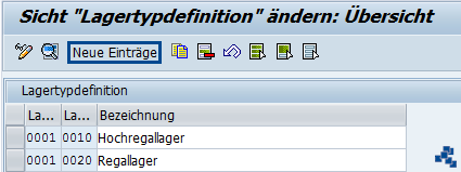 sap ewm lagertyp definieren neuer eintrag