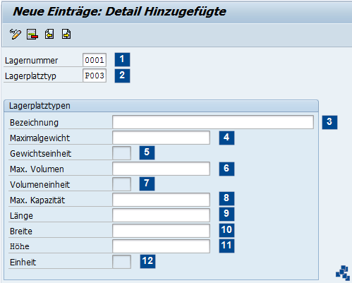 SAP EWM Lagertyp Details