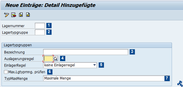 SAP EWM Lagertypgruppe hinzufügen