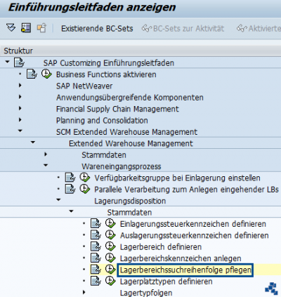 SAP EWM Lagerbereichssuchreihenfolge Pflegen_Customizing - SERKEM