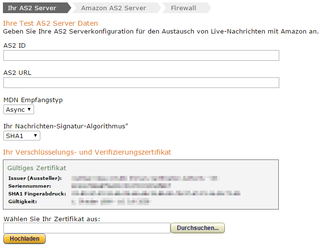 Amazon Konfiguration SAP