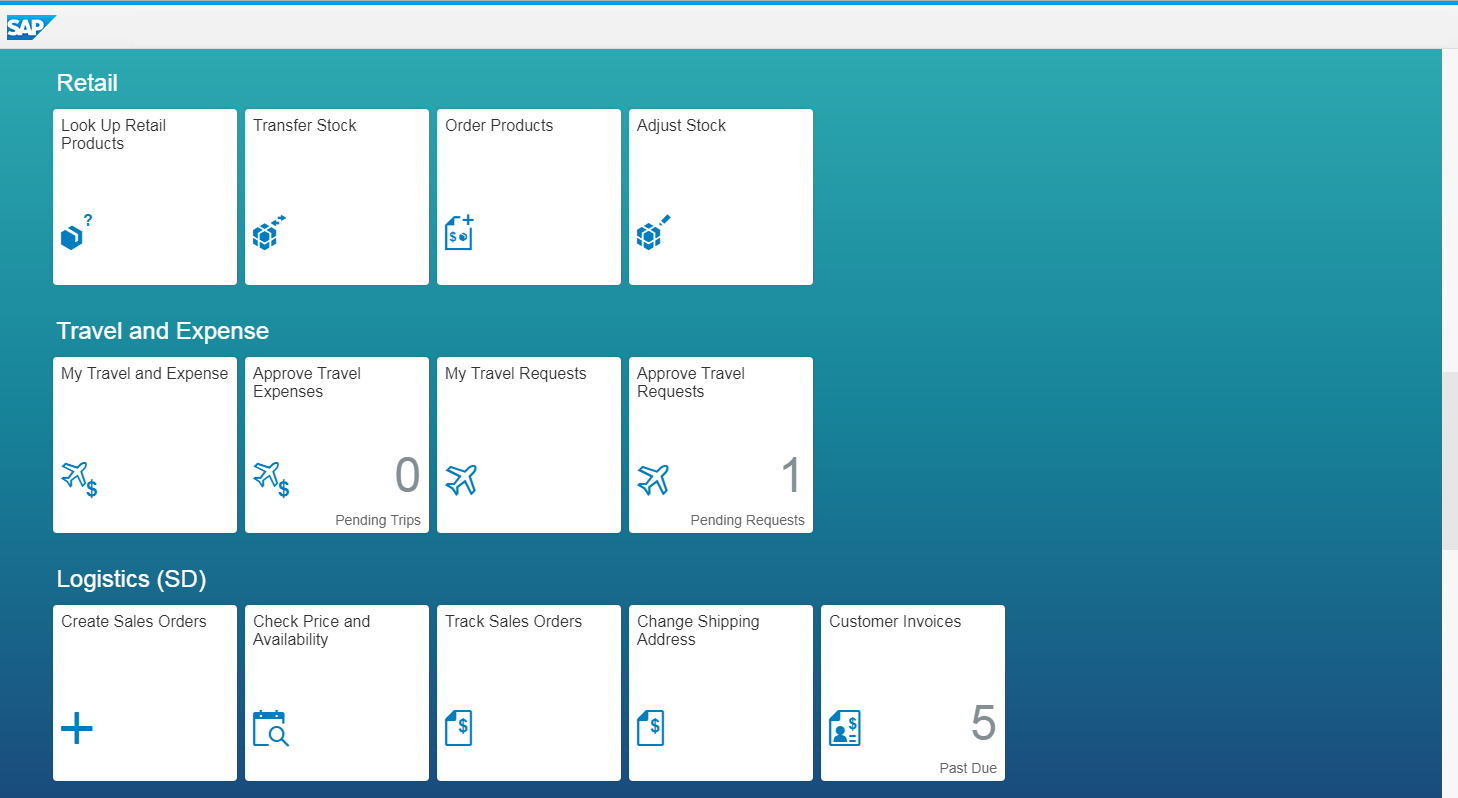 SAP Fiori Home