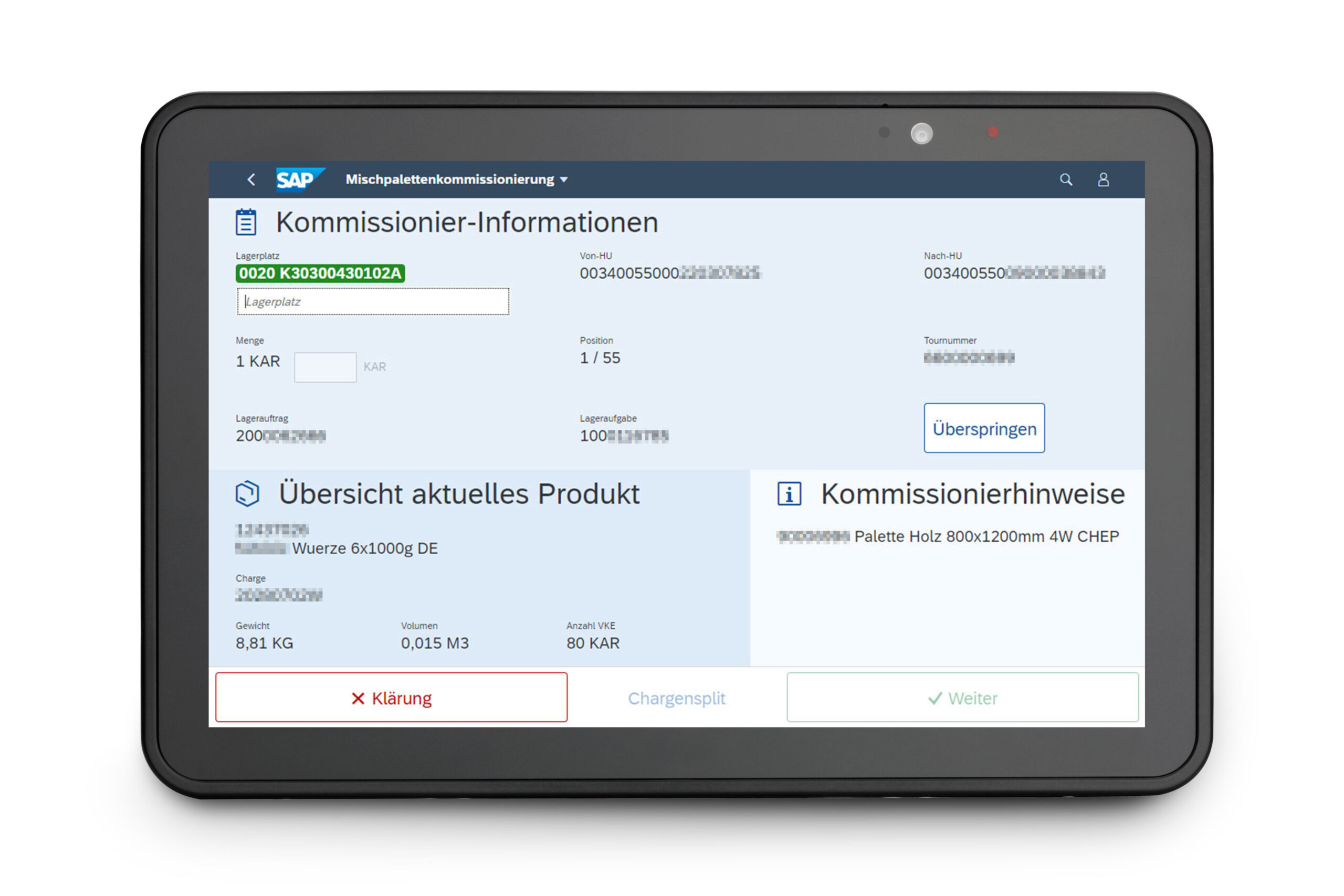 SERKEM SAP EWM MFS Fiori UI5 App